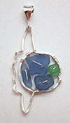 sea glass sunfish pendant