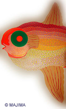 stylized red sunfish
